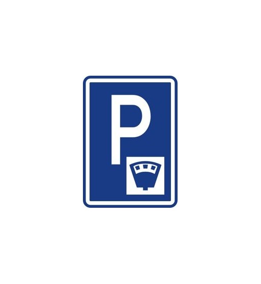Dopravní značka IP 13c - Parkoviště s parkovacím automatem Dopravní značka IP 13c - Parkoviště s parkovacím automatem