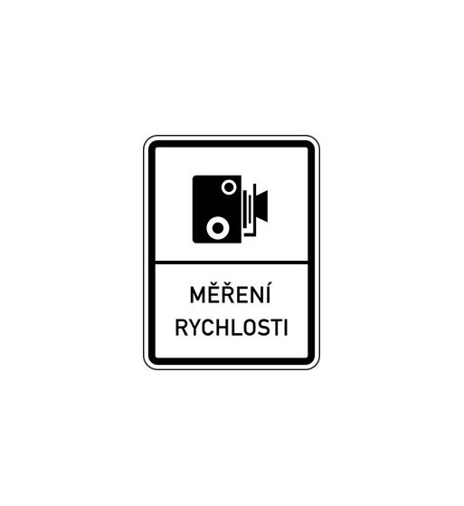 Dopravní značka IP 31a - Měření rychlosti Dopravní značka IP 31a - Měření rychlosti