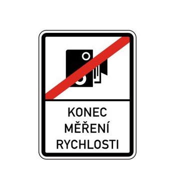 Dopravní značka IP 31b - Konec měření rychlosti