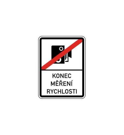 Dopravní značka IP 31b - Konec měření rychlosti Dopravní značka IP 31b - Konec měření rychlosti